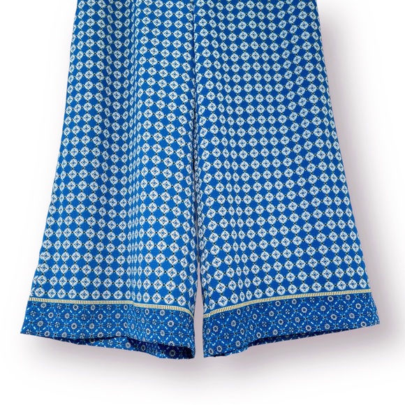 NEW Max Studio Crepe Crop Pant Wide Leg Pockets Back Elastic Waist Woven Fabric - Picture 5 of 13